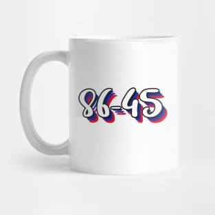 86-45 Red, White, And Blue Retro Anti-Trump Mug